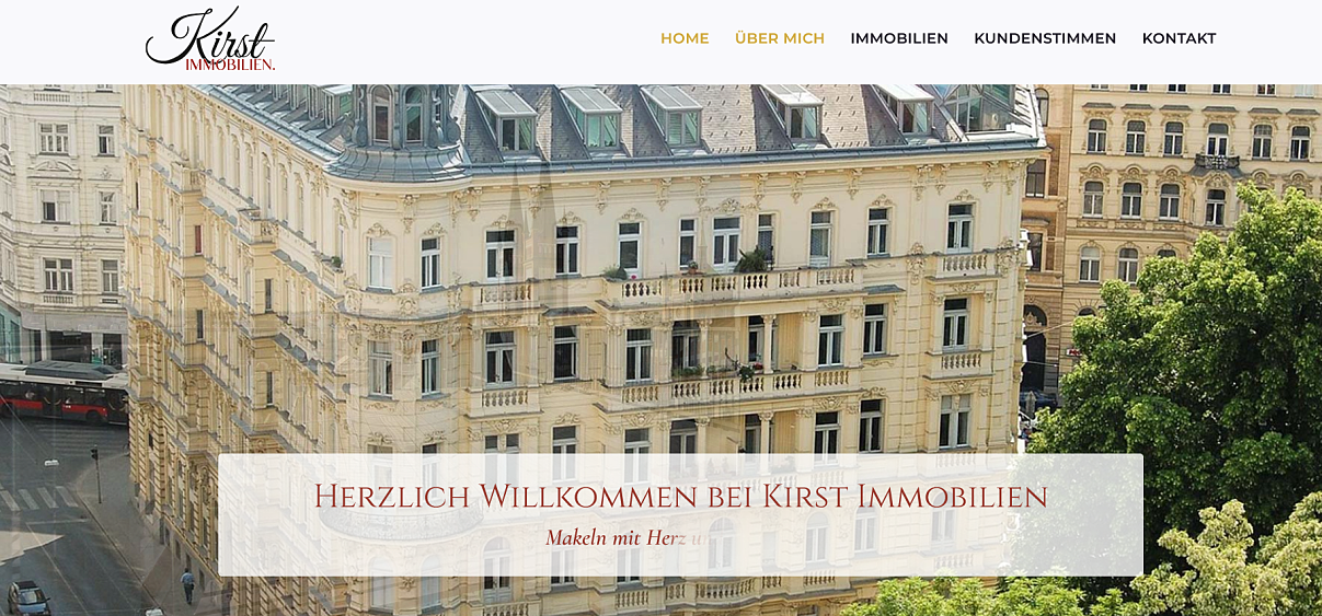 Screenshot Website Kirst Immobilien