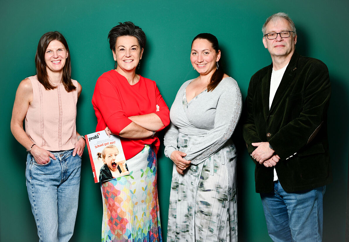 Katrin Steiner-Deditz, content.link, Alexandra Reisinger-Supper, Julia Netocny, beide profil, Martin K. Linke, content.link (v.l.n.r.)