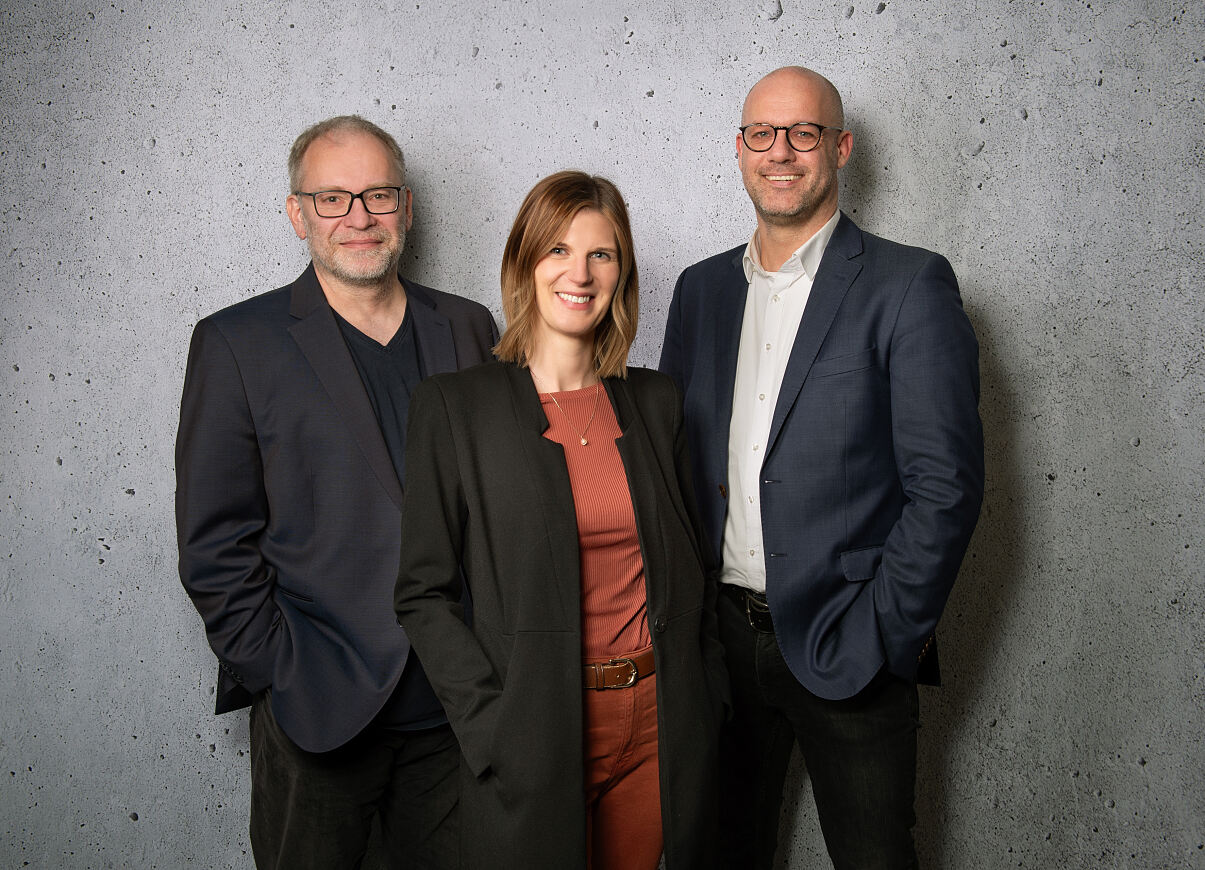 Martin Linke, Katrin Steiner-Deditz, Roman Karner (v.l.)